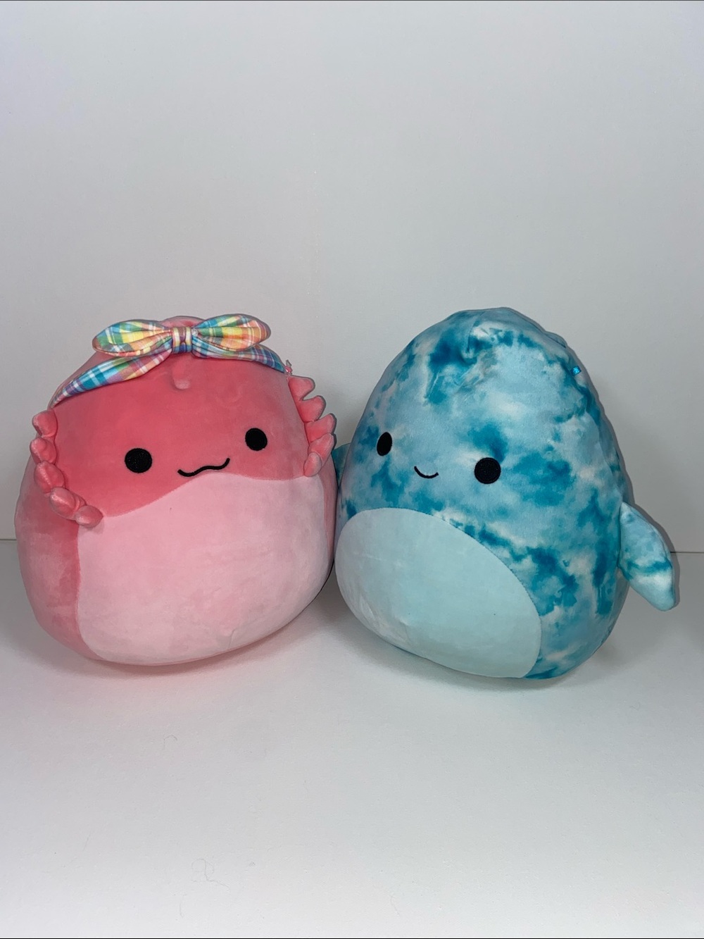 Squishmallows Set of 2 Pink and Blue Plushies 12” Bundle Set
